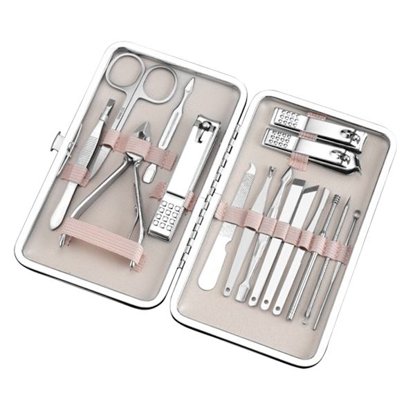 Nagelklippare Set Manikyrverktyg Rostfritt Stål Professionell Pedikyrset (Nagelklippare Nagelfil Öronsked Pincett)