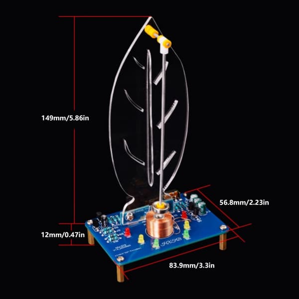 Elektromagnetisk sving DIY-sett bladformet pendelnål STEM-utdanning