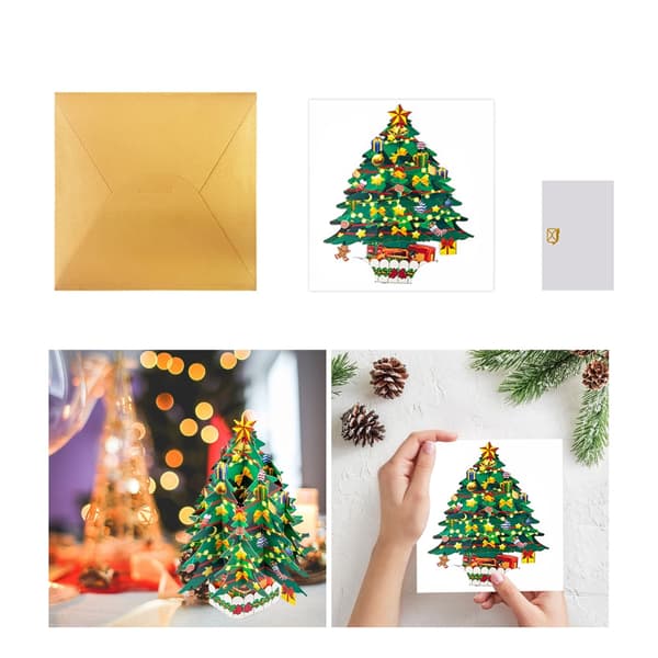 3D Popup Julekort Postkort Dekorasjon Skrivebordsornament