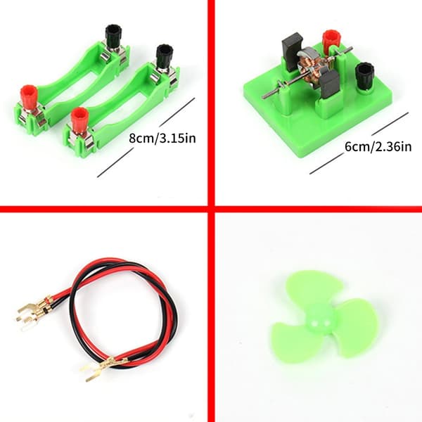 Experimentmotor Öppen Typ Elektrisk Motor Fläkt Elektromagnetism Experiment Set