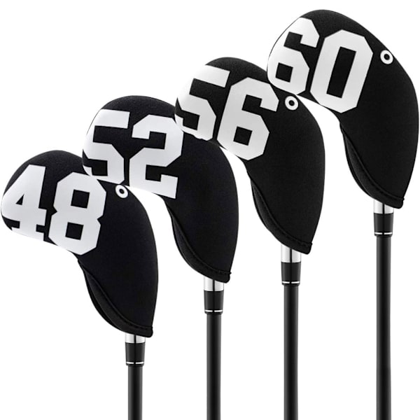 4st Golf Iron Headcover Tjock Vattentät Neopren Golf Iron Head Cover Golfklubb Headcovers med nummer Passar de flesta märken A