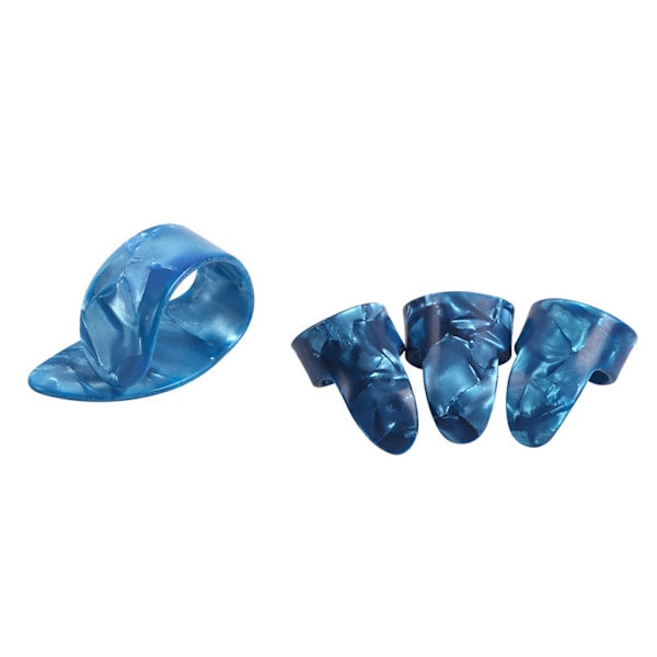 4 st Plastgitarr Fingerpicks Fingertops Tummen Plektrum Nagelskydd Verktyg för basinstrument Delar Tillbehör Purple