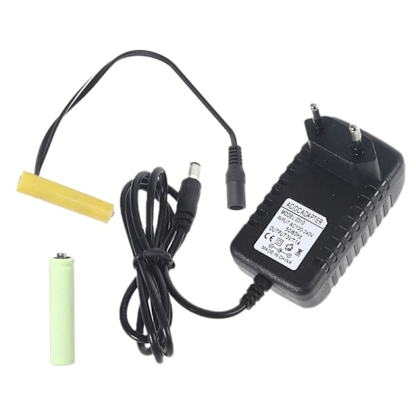 AAA Batterieliminatorer Erstatter 2XAAA Batterier Strømforsyningsadapter for LED Lyslenke Termostat Bordlampe Klokker