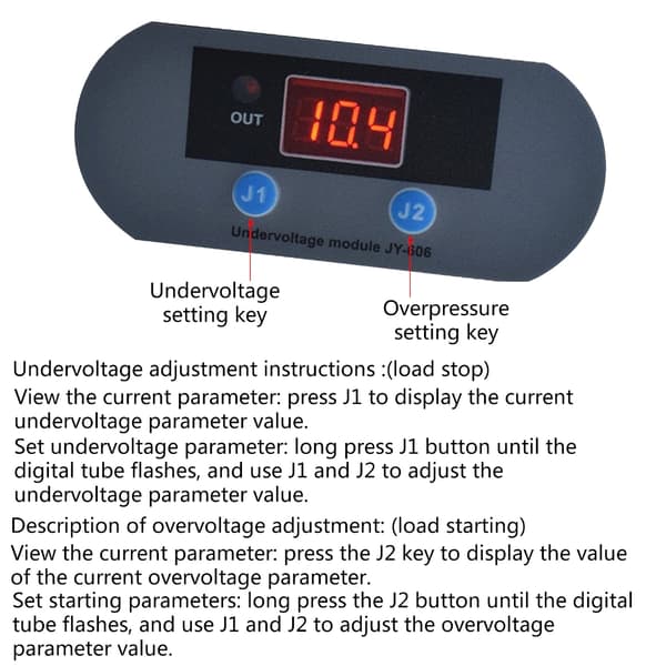 12V Strømafbrydelsesbeskyttelsesmodul Batterioplader Aflader Controller Auto Cut