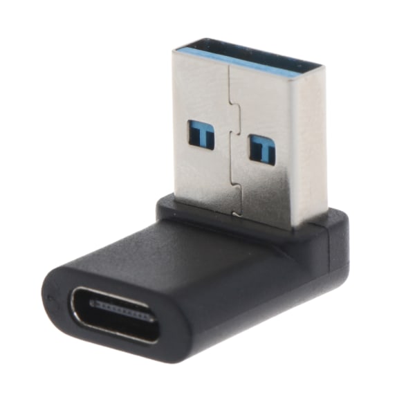 10Gbps 90 grader högervinklad USB 3.0 hane till typ C honadapter Super Speed Data Sync Laddningskonverterare för bärbar dator