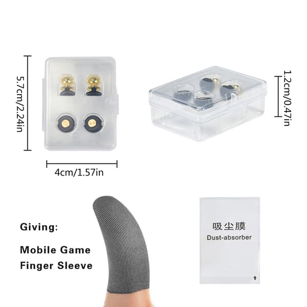 Mobilcontroller Telefon Spil Joystick Fire Finger Ledende Sugekop Knap