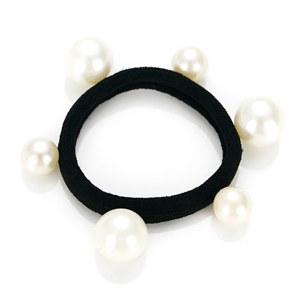 Kvinner Brude Elegant Elastisk Strikk Perler Perlebesatt Hårstrikk Tykk Håndkle Hestehaleholder Scrunchies Hårtilbehør