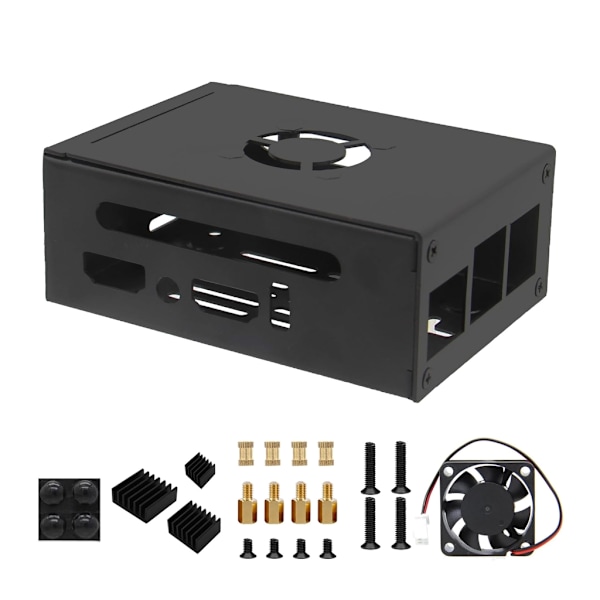 Metalkabinet til Orange Pi 5Pro (N515) Single Board Computere Køleplade og Ventilator