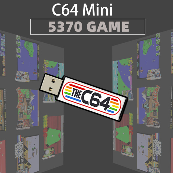 C64Mini-spelkonsoler Videospelspinnar med 5370 Retro-videospel för C64MINI Senaste version 1.6.1 Version Stick