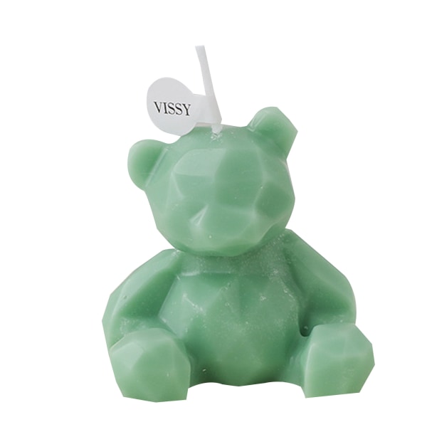 Mini Bear Candle Wax Doftljus Söt Aromaterapi Ornament Present Green