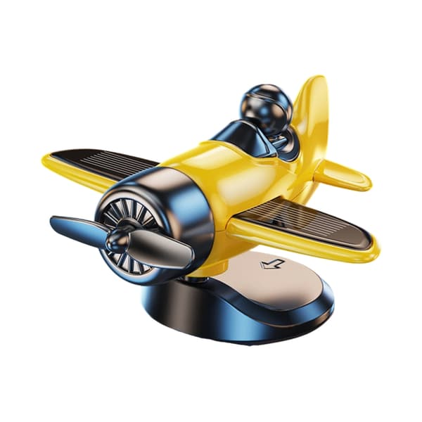 Dynamisk 360 Flygplanspanel Dekoration Solcellsdriven för Lång Resa Yellow