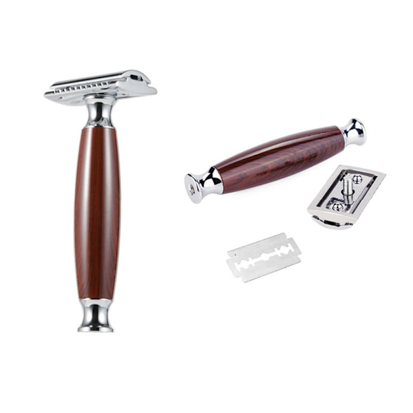 Män Manuell Raksats Skäggrengöringsborste Rakapparat för Razor Stand Grooming Tool D