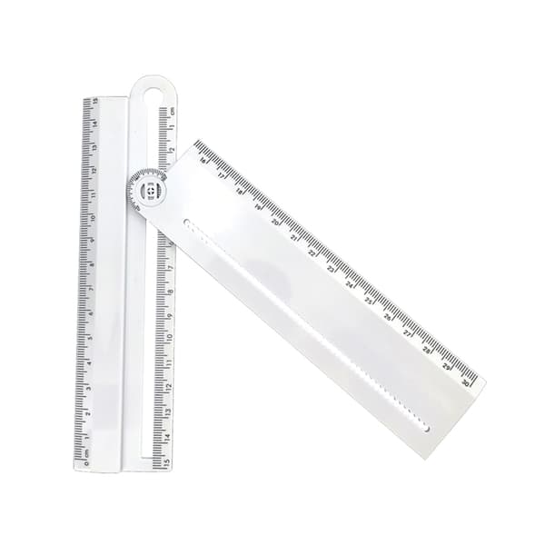 30 cm Transparent Rektangulär Linjal Teknik Mätning Konstruktionsverktyg