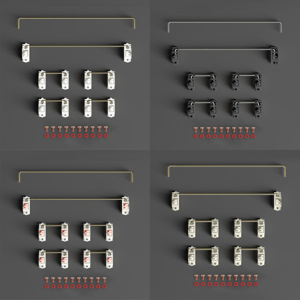 EQUALZ V3 stabilisatorbrytare Inskruvad mekaniskt tangentbord Gamer DIY Custom Satellite Axis Pläterad PCB Monterad Pre Smörjt Cold white pink