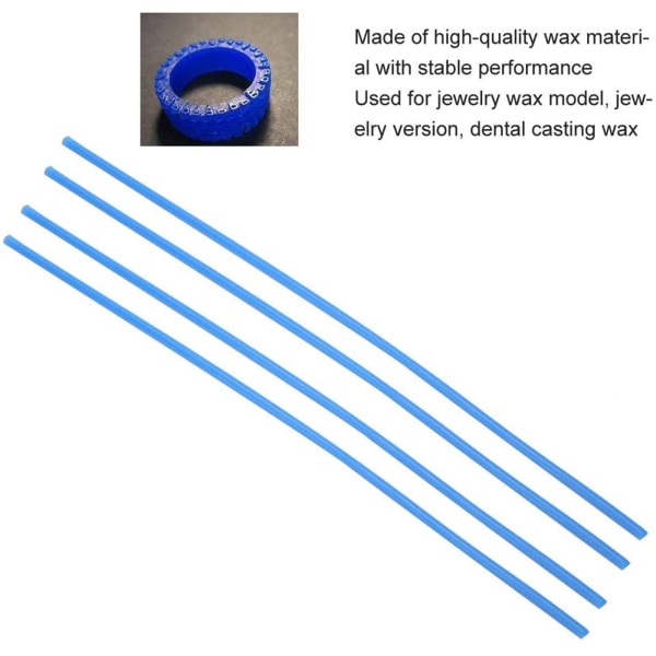 Casting Wax Wire Set Dental Smycken Mould Wax Casting 2,5 mm Blå Färg