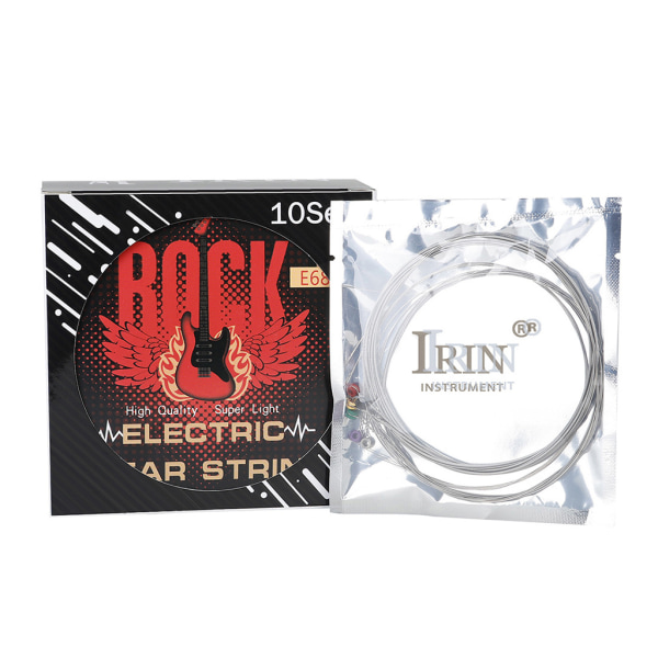 10 Sett E680 Elektriske Gitarstrenger Metall Rock Heksagonale Rustfrie Stål Elektriske Gitarstrengsett Gitartilbehør
