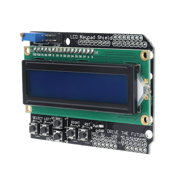 LCD 1602 16x2 Knappsats Sköldkort Blå Bakgrundsbelysning för Robot