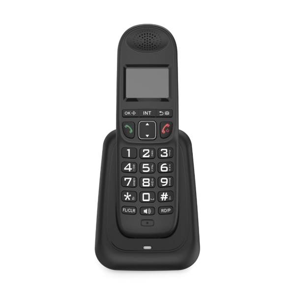 Trådlös telefon med multi uppringardisplay Handfri Bakgrundsbelyst telefon Handsfree för hemmakontor Desktop D1003 White American gauge