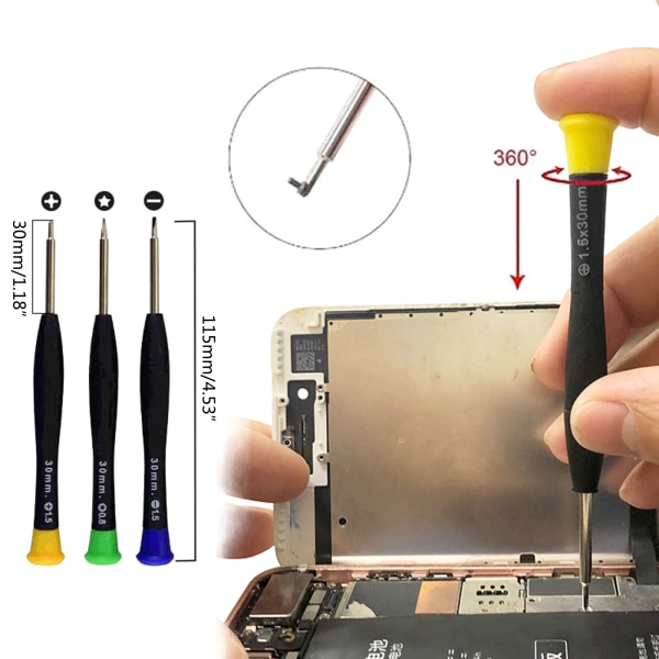 24 i 1 Mobiltelefon Reparationsverktyg Kit Spudger Pry Öppningsverktyg Pincett Skruvmejsel Set Set för smartphones