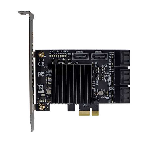 PCI for Express til 8 porte X1 kort 6 G 88SE9215 SATA-3.0 Controller PCIe Server-klasse harddisk udvidelseskort understøtter