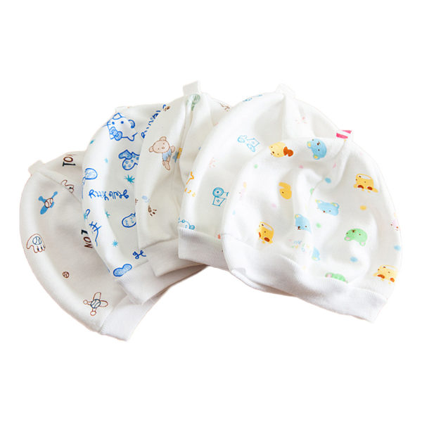 Babyhatte Søde Varme Bløde Blandingsbomuld Tegneserie Nyfødt Spædbarn Småbørn Unisex Huer Mother Nest Babyhatte Sødt Dyreprint