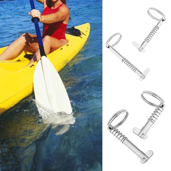 1st marina säkerhetsnålar Quick Release Pin med Drop Cam & Spring, Rostfritt stål Bimini Top Pin, Marine Hardware, Silver 8x76mm