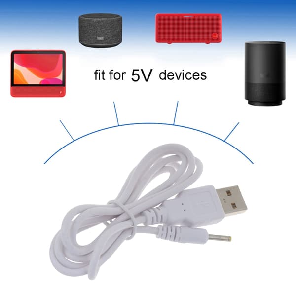 Universell 5V DC-strömkabel USB till DC 2,5x0,7 mm strömkabel laddningskabel 1m