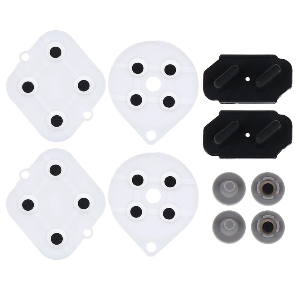 Controller ledande gummidyna Silikonhäftande nycklar Knappkuddar Kit Reparationsreparationsdel för SNES Game Controller