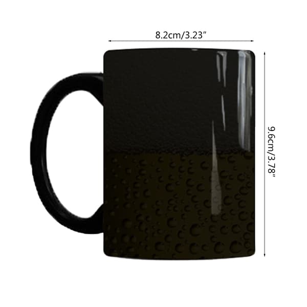 Ölfärgsförändringskopp Värmekänslig tekopp Kaffemuggar Ölbubbelmönster Vattenkoppar Keramiskt material för tevatten