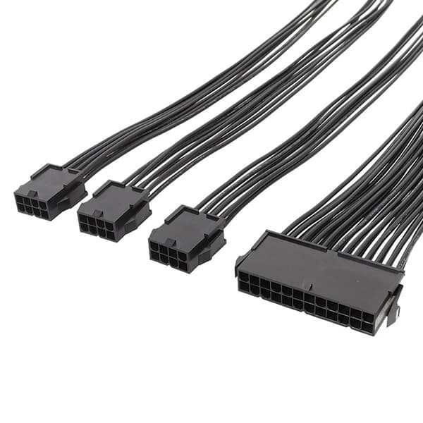 Förlängningskabelkit för moderkortets strömförsörjning 24Pin GPU 8Pin PCIE 6+2Pin CPU 8P