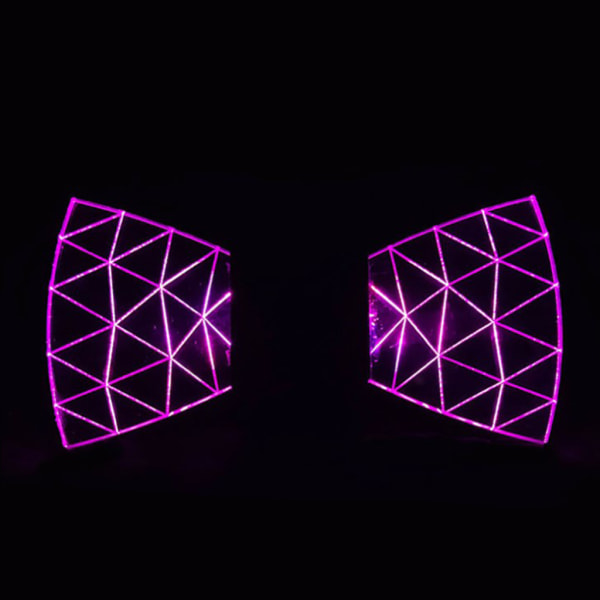 Färgglada LED upplyst akryl fluga färger blinkande lysande Halloween halsband null - Diamond models