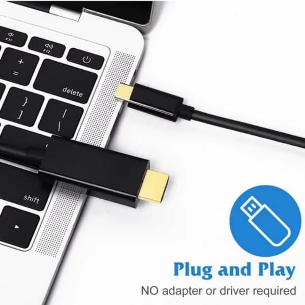 1.8M 4K Opløsning Adaptere ABS USB C Til Interface Kabel til Telefon Tablet TV Di