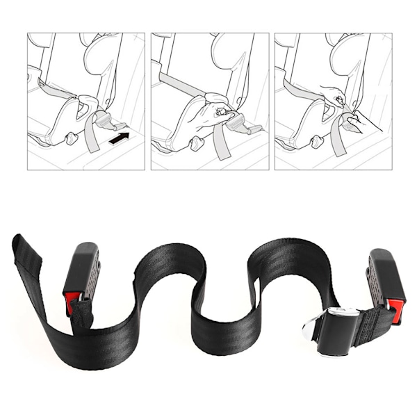 Bilbarnesikkerhet for Sete Isofix/for Latch Myk Grensesnitt Koblingsbelte Fiksering