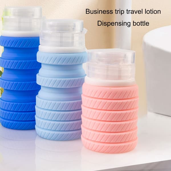 Läcksäker Silikon Klämflaska Flytande Schampo Balsam Multipurpose Pink