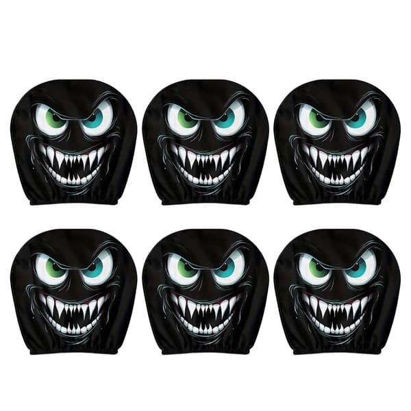 Devil Eyes Bilstol Nackstödsskydd Skyddande Polyester Universal Bilinredning 6 packs