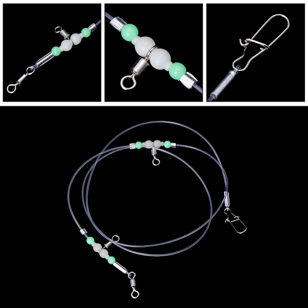 1 grupp fiskeredskap Linje svänger Night Luminous Beads Pins Rolling Connector 130