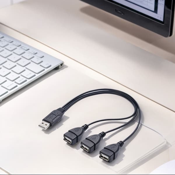 USB2.0 Han til tredobbelt hun splitterkabel med dataoverførsel til tablets PC