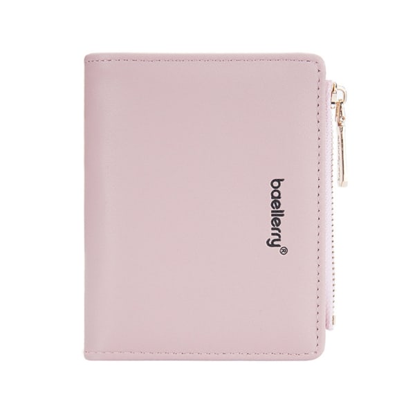 Mode kreditkortshållare Casual PU-läder Mini myntväska Plånböcker Ficka för kvinnor Flickor Affärspresent Pink