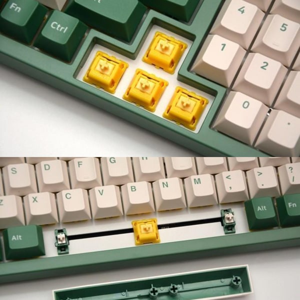 35st Gateron CAP Switch Milky Gold Switch för mekaniskt tangentbord 50m Guld Gul med akrylbas för case
