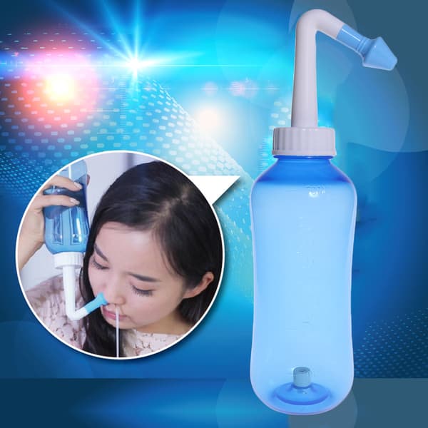 Neseskyllesystem for Voksne og Barn Potte Sinus & Allergi Lindring Skyll Neti 500mL