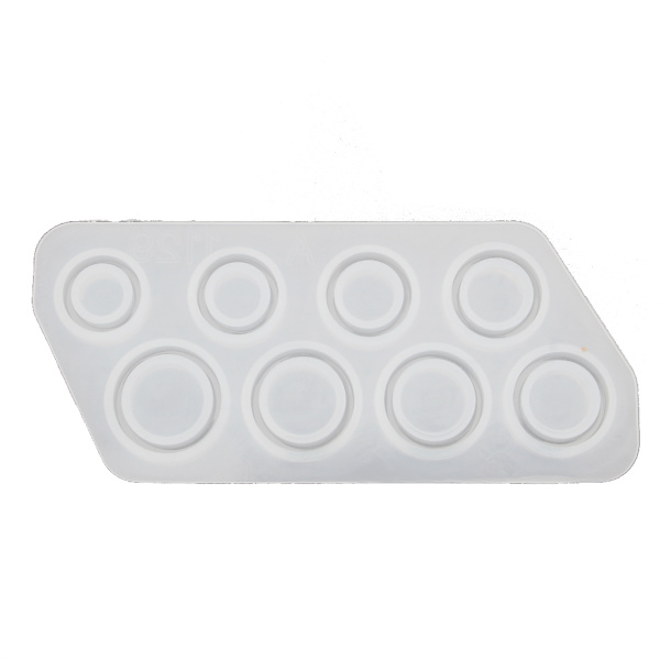 8 delar Harts molds Silikon molds Diverse storlekar Form Cirkelsmycken för DIY Craft Ring Making