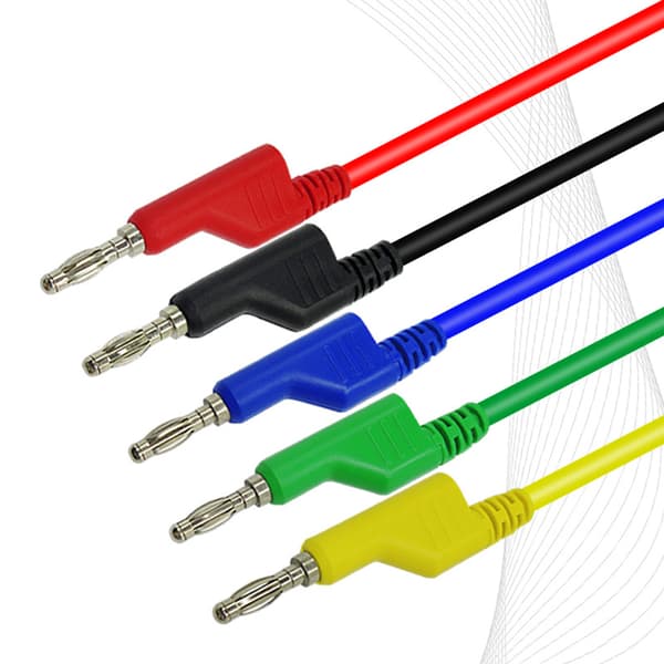 Stabelbare bananplugger Kobber testledningssett for multimeter Bilindustri 1M 4mm