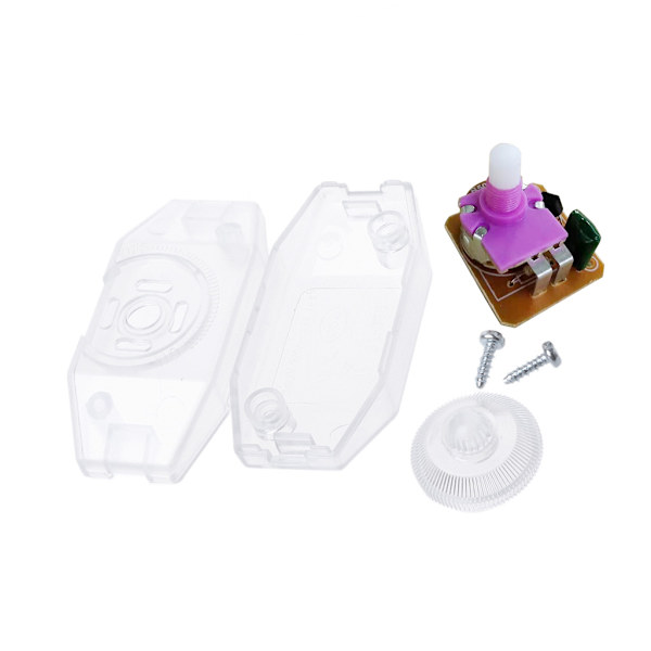 220V 1A Lampa Dimmer Sladd Strömbrytare Plug In Bord Golvljus Dimmer På Av Dimmer Switch Svart/Vit 7x3,3x2,4cm Silver