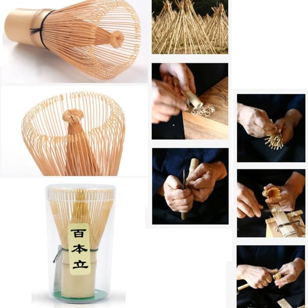 Hållbar Bambu Visp för Traditionell Japansk Matcha-beredning Several spikes