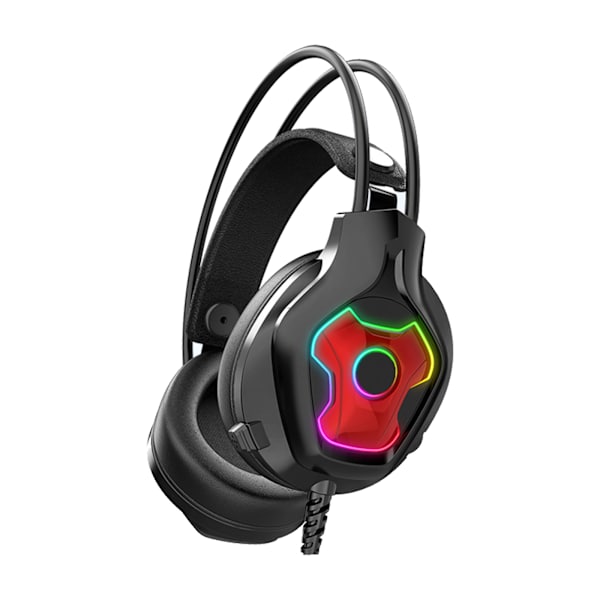 X7 Langalliset 7.1 Peliheadsetit Surround-äänellä ja Bassolla, Mikrofoni ja RGB-valo, PUDG Peliheadsetit Kannettavalle Tietokoneelle ja PC:lle