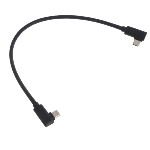 60W USB C till USB C-kabel 11,8'' Typ C till Typ C-kabel USBC till USBC snabbladdningskabel rätvinklad 10 Gbps datakabel