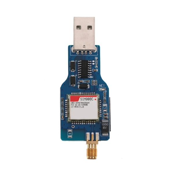 USB till GSM-modulkort Quad-band GSM/GPRS SIM800C SIM800-modul med trådlös Bluetooth-kompatibel 2,4 GHz antenn