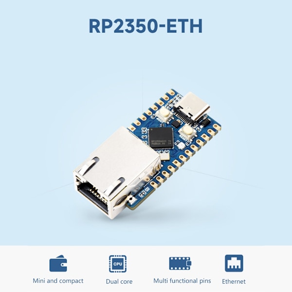 RP2350 Dobbeltkernet Microcontroller Ethernet Board Kraftfuld og Effektiv