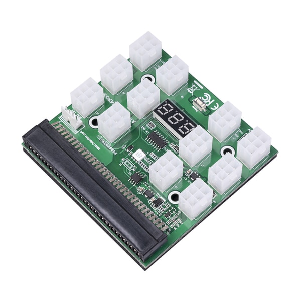 Power för PSU GPU Ethereum Mining Server Breakout Board för med 12st 6Pin till 6+2Pin 18AWG Power Cor A