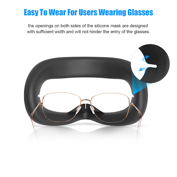 Enkelt att installera Silikonskyddsglasögon Bärbara ersättningsheadset Lins Anti-Scratch Ring Hållbar för Oculus Gray